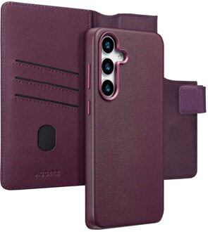 Accezz Leather Bookcase 2-in-1 met MagSafe voor de Samsung Galaxy S25 Ultra - Heath Purple Paars