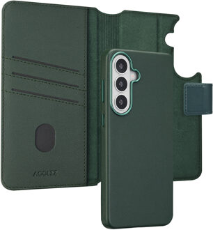 Accezz Leather Bookcase 2-in-1 met MagSafe voor de Samsung Galaxy S26 Plus - Cedar Green Donkergroen