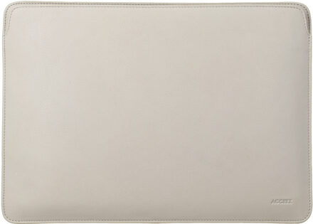 Accezz Leather Laptop hoes voor de Apple MacBook 13 inch - Laptopsleeve - Beige