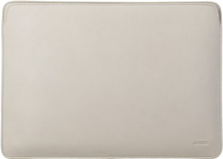 Accezz Leather Laptop hoes voor de Apple MacBook 14 inch - Laptopsleeve - Beige