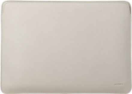 Accezz Leather Laptop hoes voor de Apple MacBook 15 inch - Laptopsleeve - Beige