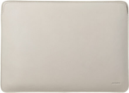 Accezz Leather Laptop hoes voor de Apple MacBook 16 inch - Laptopsleeve - Beige