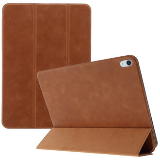 Accezz Leather Trifold Bookcase voor de Apple iPad 11 (2025) 11 inch A16 / iPad 10 (2022) 10.9 inch - Cognac Bruin