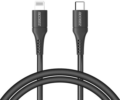 Accezz Lightning naar USB-C kabel - MFi certificering - 1 meter - Zwart - 1m
