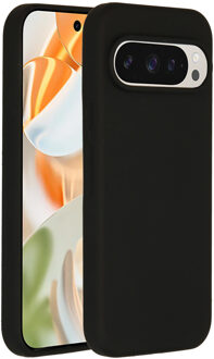 Accezz Liquid Silicone Backcover Google Pixel 9 / 9 Pro Telefoonhoesje Zwart