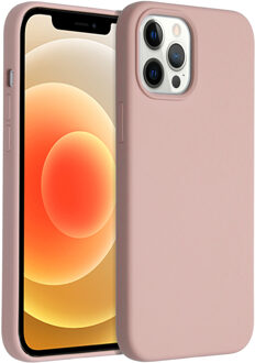 Accezz Liquid Silicone Backcover iPhone 12 Pro Max Telefoonhoesje Roze