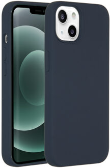 Accezz Liquid Silicone Backcover iPhone 13 Mini Telefoonhoesje Blauw