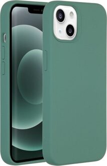 Accezz Liquid Silicone Backcover iPhone 13 Mini Telefoonhoesje Groen