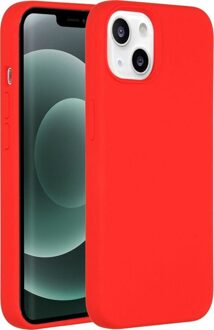 Accezz Liquid Silicone Backcover iPhone 13 Mini Telefoonhoesje Rood