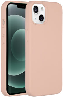 Accezz Liquid Silicone Backcover iPhone 13 Mini Telefoonhoesje Roze