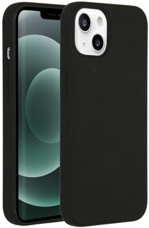 Accezz Liquid Silicone Backcover iPhone 13 Mini Telefoonhoesje Zwart