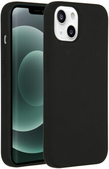 Accezz Liquid Silicone Backcover iPhone 13 Mini Telefoonhoesje Zwart