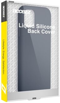 Accezz Liquid Silicone Backcover iPhone 15 Plus Telefoonhoesje Blauw