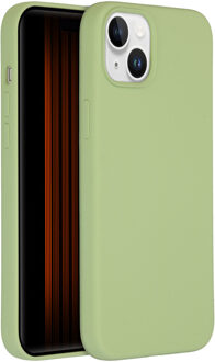 Accezz Liquid Silicone Backcover iPhone 15 Plus Telefoonhoesje Groen