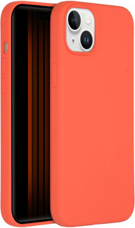 Accezz Liquid Silicone Backcover iPhone 15 Plus Telefoonhoesje Oranje