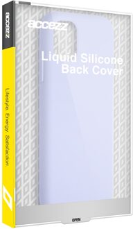 Accezz Liquid Silicone Backcover iPhone 15 Plus Telefoonhoesje Paars