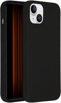 Accezz Liquid Silicone Backcover iPhone 15 Plus Telefoonhoesje Zwart
