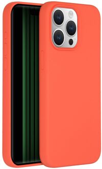 Accezz Liquid Silicone Backcover iPhone 15 Pro Max Telefoonhoesje Oranje