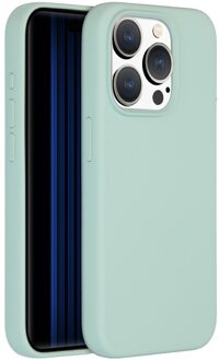 Accezz Liquid Silicone Backcover iPhone 15 Pro Telefoonhoesje Blauw