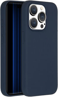 Accezz Liquid Silicone Backcover iPhone 15 Pro Telefoonhoesje Blauw