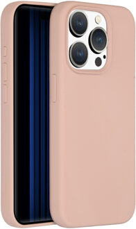 Accezz Liquid Silicone Backcover iPhone 15 Pro Telefoonhoesje Roze