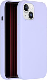 Accezz Liquid Silicone Backcover iPhone 15 Telefoonhoesje Paars