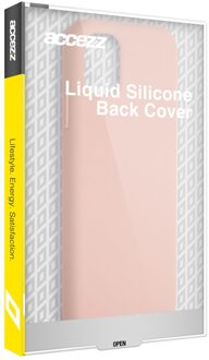 Accezz Liquid Silicone Backcover iPhone 15 Telefoonhoesje Roze