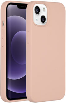 Accezz Liquid Silicone Backcover met MagSafe iPhone 13 Telefoonhoesje Roze