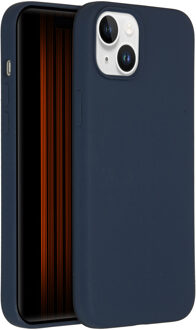 Accezz Liquid Silicone Backcover met MagSafe iPhone 15 Plus Telefoonhoesje Blauw