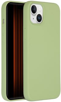 Accezz Liquid Silicone Backcover met MagSafe iPhone 15 Plus Telefoonhoesje Groen