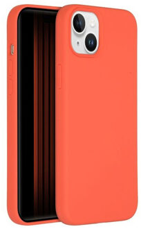 Accezz Liquid Silicone Backcover met MagSafe iPhone 15 Plus Telefoonhoesje Oranje