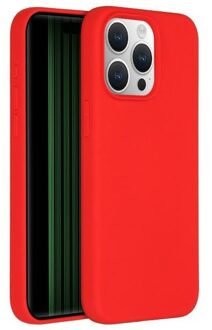 Accezz Liquid Silicone Backcover met MagSafe iPhone 15 Pro Max Telefoonhoesje Rood