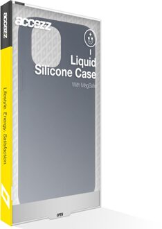 Accezz Liquid Silicone Backcover met MagSafe iPhone 15 Pro Telefoonhoesje Blauw