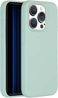 Accezz Liquid Silicone Backcover met MagSafe iPhone 15 Pro Telefoonhoesje Blauw