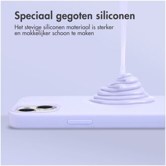 Accezz Liquid Silicone Backcover met MagSafe iPhone 16 - Paars Telefoonhoesje Paars