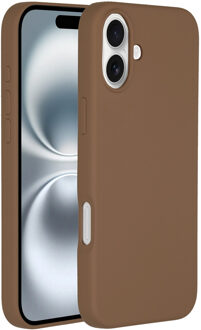 Accezz Liquid Silicone Backcover met MagSafe iPhone 16 Plus Telefoonhoesje Bruin