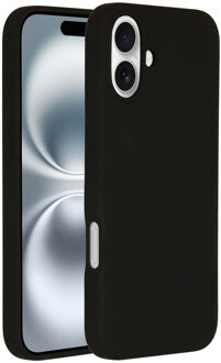 Accezz Liquid Silicone Backcover met MagSafe iPhone 16 Plus Telefoonhoesje Zwart