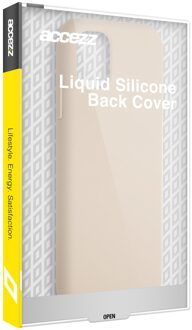 Accezz Liquid Silicone Backcover met MagSafe iPhone 16 Pro Max - Stone Telefoonhoesje Beige