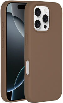 Accezz Liquid Silicone Backcover met MagSafe iPhone 16 Pro Max Telefoonhoesje Bruin