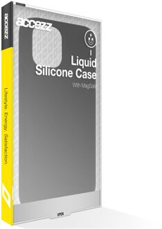 Accezz Liquid Silicone Backcover met MagSafe iPhone 16 Pro Max Telefoonhoesje Zwart