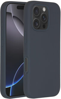 Accezz Liquid Silicone Backcover met MagSafe iPhone 16 Pro Telefoonhoesje Blauw