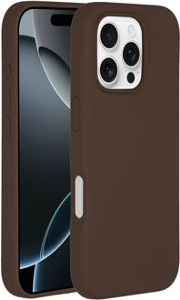 Accezz Liquid Silicone Backcover met MagSafe iPhone 16 Pro Telefoonhoesje Bruin