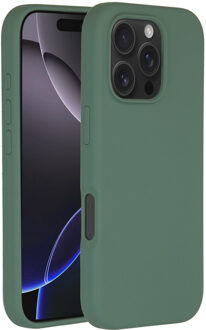 Accezz Liquid Silicone Backcover met MagSafe iPhone 16 Pro Telefoonhoesje Groen