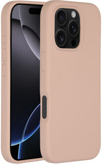 Accezz Liquid Silicone Backcover met MagSafe iPhone 16 Pro Telefoonhoesje Roze