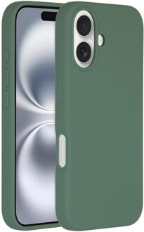 Accezz Liquid Silicone Backcover met MagSafe iPhone 16 Telefoonhoesje Groen