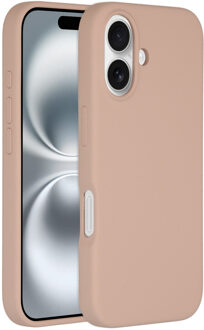 Accezz Liquid Silicone Backcover met MagSafe iPhone 16 Telefoonhoesje Roze