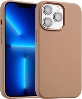 Accezz Liquid Silicone Backcover met MagSafe voor Apple iPhone 13 Pro Telefoonhoesje Bruin