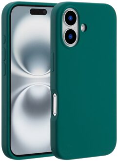 Accezz Liquid Silicone Backcover met MagSafe voor Apple iPhone 16 Telefoonhoesje Groen