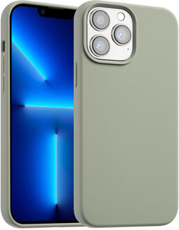 Accezz Liquid Silicone Backcover met MagSafe voor de Apple iPhone 13 Pro Max - Cooper Green Lichtgroen