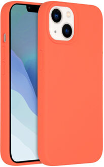 Accezz Liquid Silicone Backcover met MagSafe voor de Apple iPhone 14 / 13 - Nectarine Oranje